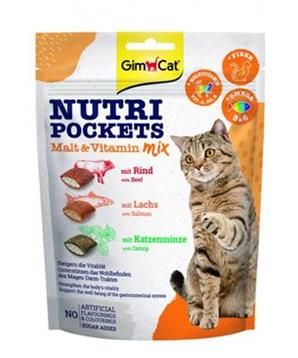 Levně Gimcat Nutri Pockets Malt & Vitamin Mix 150g