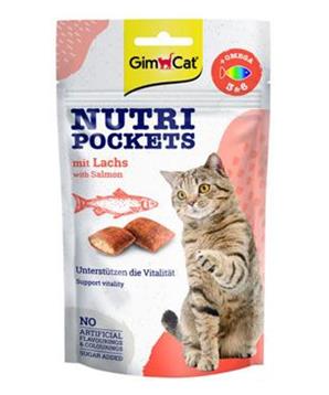 Levně Gimcat Nutri Pockets s lososem 60g