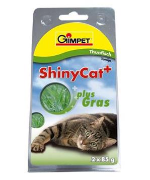 Levně Gimpet kočka konz. ShinyCat tuňak/koc.tráv 2x70g