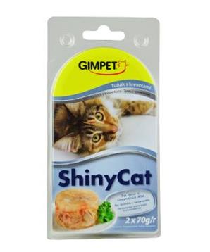 Levně Gimpet kočka konz. ShinyCat tuňák/krevety 2x70g