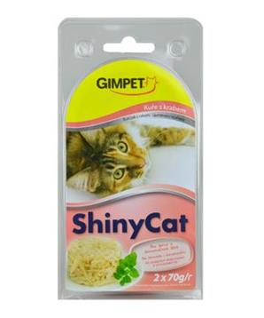 Levně Gimpet Shiny Cat Kuře+Krab 2x70 g