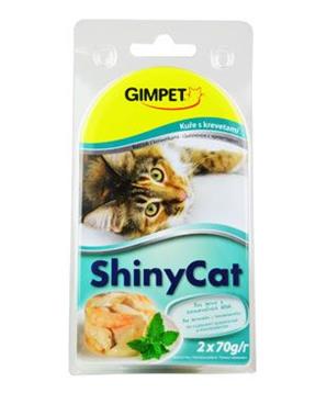 Levně Gimpet Shiny Cat Kuře+Krevety 2x70 g