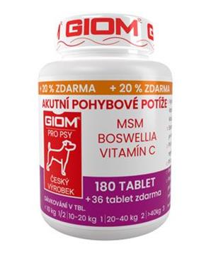 Levně Giom pes Akutní pohybové potíže 180 tbl+25%zdarma
