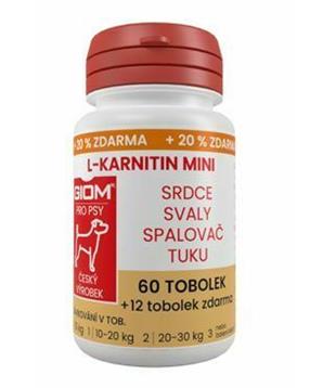 Levně Giom pes L-karnitin Aktiv 60 MINI tbl+20% zdarma 60 tobolek + 25% zdarma