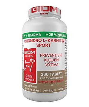 Levně Giom S pes Chondro L-karnitin SPORT 360 tbl+25% zdarma