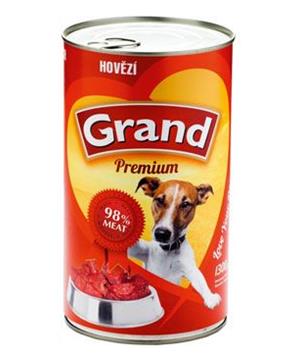 Levně GRAND konz. pes hovězí 1,3 kg