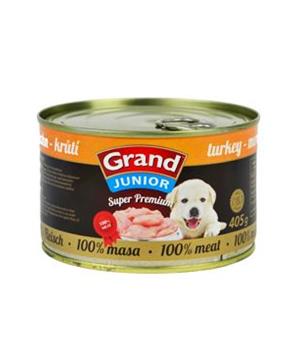 Levně GRAND konz. Superpremium Junior pes krůtí 405 g
