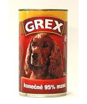 Levně GREX konz. pes hovězí 1280g