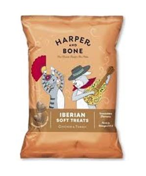 Levně Harper and Bone Cat & Dog iberské měkké pamlsky kuře a krůta 90g