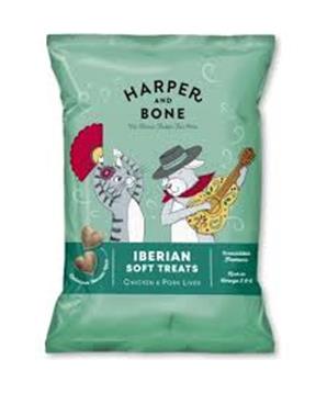 Levně Harper and Bone Cat & Dog iberské měkké pamlsky kuře a vepřové 90g