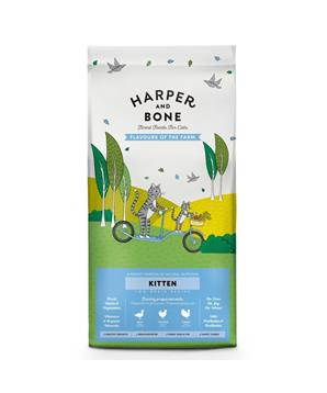 Levně Harper and Bone Cat Kitten příchutě farmy 4 x 5 kg + 2 kg ZDARMA