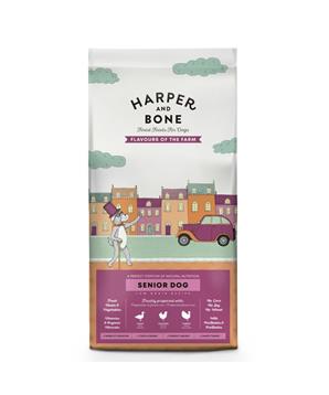 Levně Harper and Bone Dog Senior Light příchutě farmy 12 kg