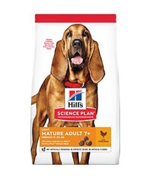 Levně Hill’s Can.Dry SP Mature Adult 7+ Light Med. Chicken 14 kg