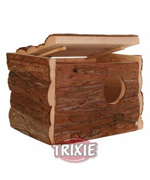 Levně Hnízdící budka z přírodního dřeva pro andulky 21x13x12 cm