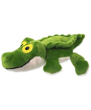 Levně Hračka DF Silent Squeak krokodýl zelený 30 cm