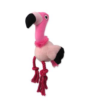 Levně Hračka DF Silent Squeak plameňák růžový 27 cm