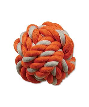 Hračka DOG FANTASY míč bavlněný oranžovo-bílý