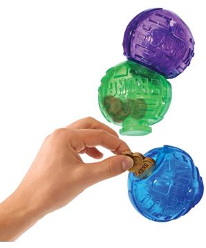 Hračka guma Lock-It plnící 3ks KONG S