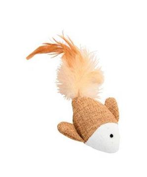 Hračka kočka ryba 7,5cm textil Zolux