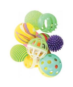 Hračka kočka sada míčků 10ks 4cm mix barev Zolux 