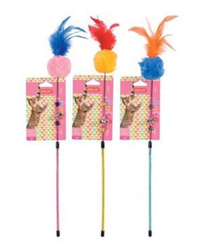 Levně Hračka kočka udice Pompom Fishing mix barev Zolux 1 ks