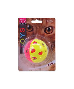 Levně Hračka MAGIC CAT míček neonový jumbo s rolničkou 1 ks - 6cm