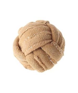 Hračka pes animALL Kožený míč kůže, natural L 10cm