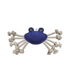 Hračka pes animALL Krab s provazy kůže,barevný 