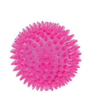 Levně Hračka pes BALL SPIKE TPR POP s ostny Zolux 13 cm růžová