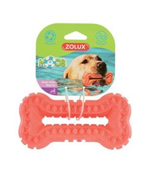 Levně Hračka pes BONE MOOS TPR Zolux 13 cm lososová
