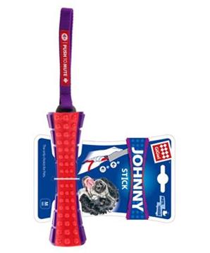 Levně Hračka pes GiGwi Johnny Stick aport zvukový červ/purp 1 ks
