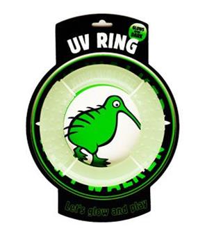 Levně Hračka pes GLOW RING MAXI plov.a létající z TPR Kiwi 1 ks