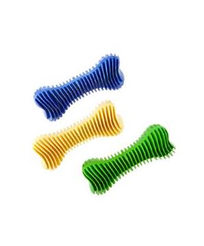 Hračka pes Kost Dentální žebrovaná plovací SP