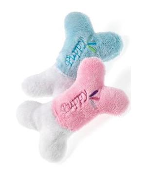 Hračka pes Kostička plyš pískací 13cm KAR