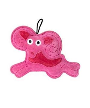 Levně Hračka pes LEATHER CAPRICORN kůže,růžová Kiwi 20 cm