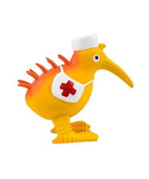 Levně Hračka pes NURSE latex,pískací,oranžová KW 13 cm