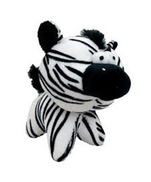 Levně Hračka pes - plyšová zebra pískací 1ks/12cm