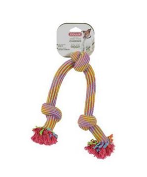 Hračka pes Přetahovadlo barevné 3 uzly 48cm Zolux
