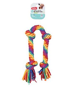Levně Hračka pes RAINBOW 4 Uzly 78cm Zolux 78cm