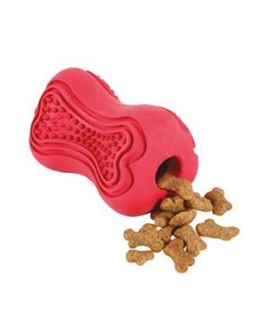 Hračka pes TITAN gumová kost červená Zolux