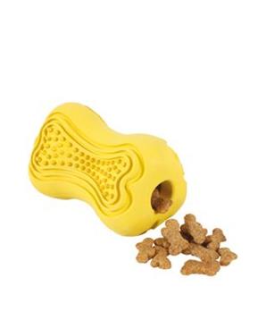 Hračka pes TITAN gumová kost žlutá Zolux