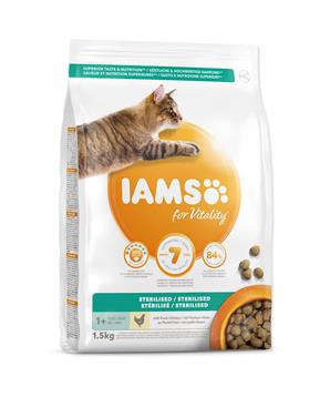 IAMS for Vitality Light in Fat Cat Food with Fresh Chicken