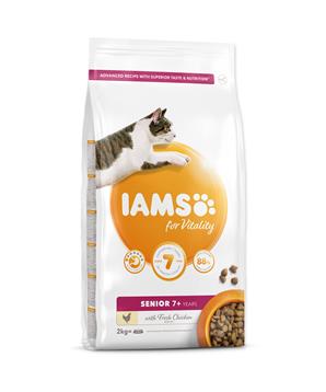 Levně IAMS for Vitality Senior Cat Food with Fresh Chicken 10 kg