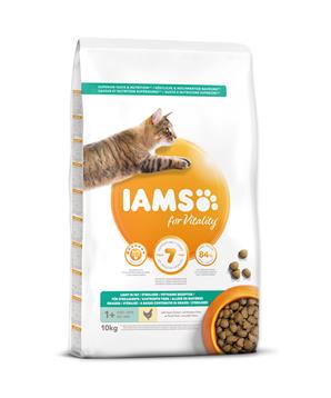 Levně IAMS for Vitality Weight Control Cat Food with Fresh Chicken 2 kg
