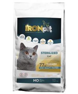 Levně IRONpet Cat Sterilized Turkey (Krůta) 12 kg + 2kg ZDARMA