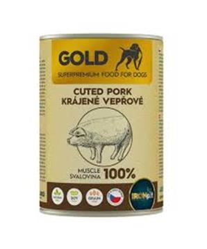 Levně IRONpet Gold Dog Vepřová krájená svalovina, konzerva 400g
