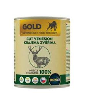 Levně IRONpet Gold Dog Zvěřina krájená svalovina, konzerva 400g