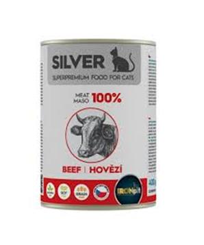 Levně IRONpet Silver Cat Hovězí 100% masa, konzerva 400g