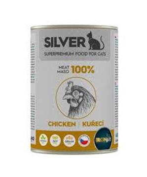 Levně IRONpet Silver Cat Kuřecí 100% masa, konzerva 400g