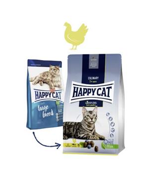 Levně HAPPY CAT NEW Culinary Land-Geflügel / Drůbež (Large Breed) 1,3 kg